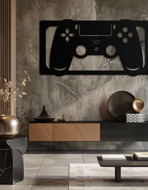 Load image into Gallery viewer, Gamer Controller Metal Wall Art - Modern Gaming Room Decor - KAF144
