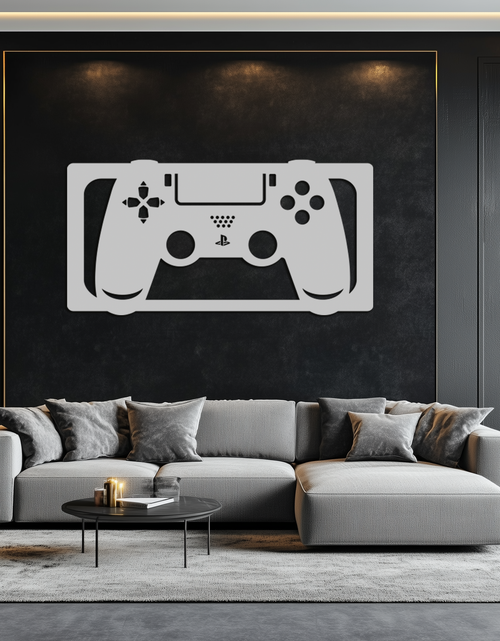 Load image into Gallery viewer, Gamer Controller Metal Wall Art - Modern Gaming Room Decor - KAF144
