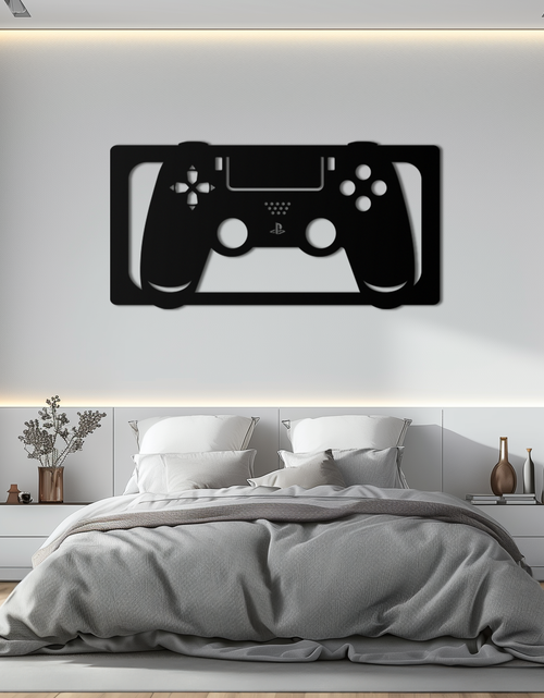 Load image into Gallery viewer, Gamer Controller Metal Wall Art - Modern Gaming Room Decor - KAF144
