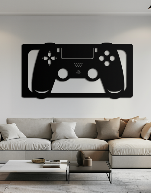 Load image into Gallery viewer, Gamer Controller Metal Wall Art - Modern Gaming Room Decor - KAF144
