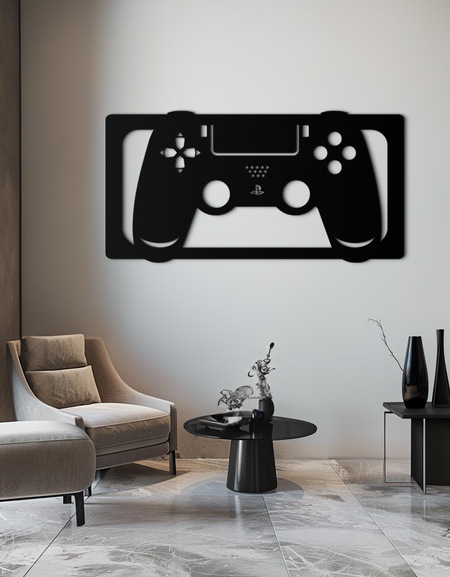 Gamer Controller Metal Wall Art - Modern Gaming Room Decor - KAF144