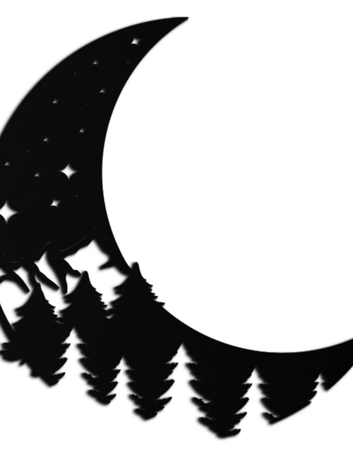Load image into Gallery viewer, Enchanted Night Moon &amp; Forest Metal Wall Art – Celestial Nature-Inspired Steel Decor - KAF151

