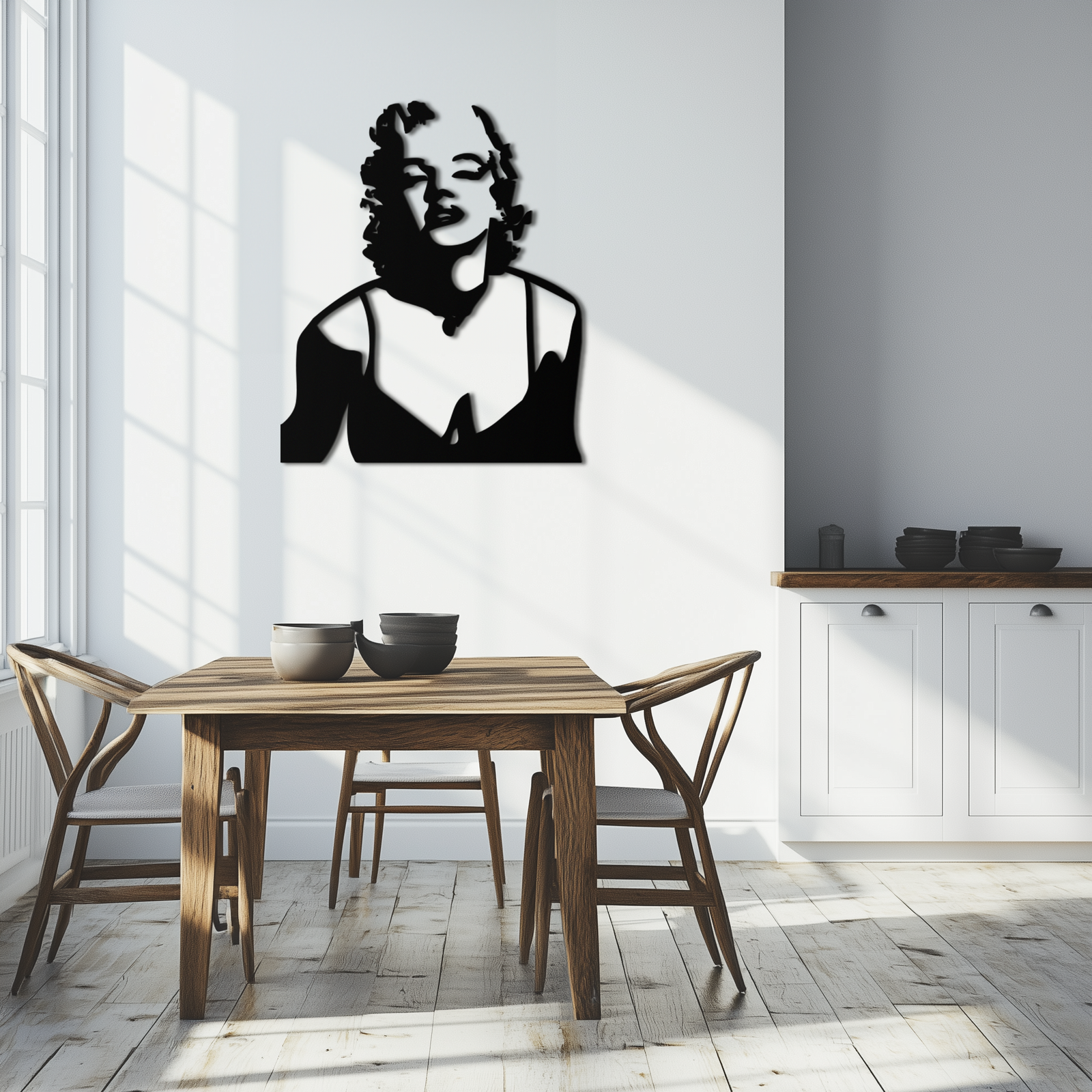 Göz Alıcı Marilyn Monroe Metal Duvar Sanatı – İkonik Pop Art Çelik Dekor - KAF153