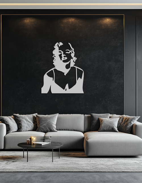 Resmi Galeri görüntüleyicisine yükleyin, Göz Alıcı Marilyn Monroe Metal Duvar Sanatı – İkonik Pop Art Çelik Dekor - KAF153
