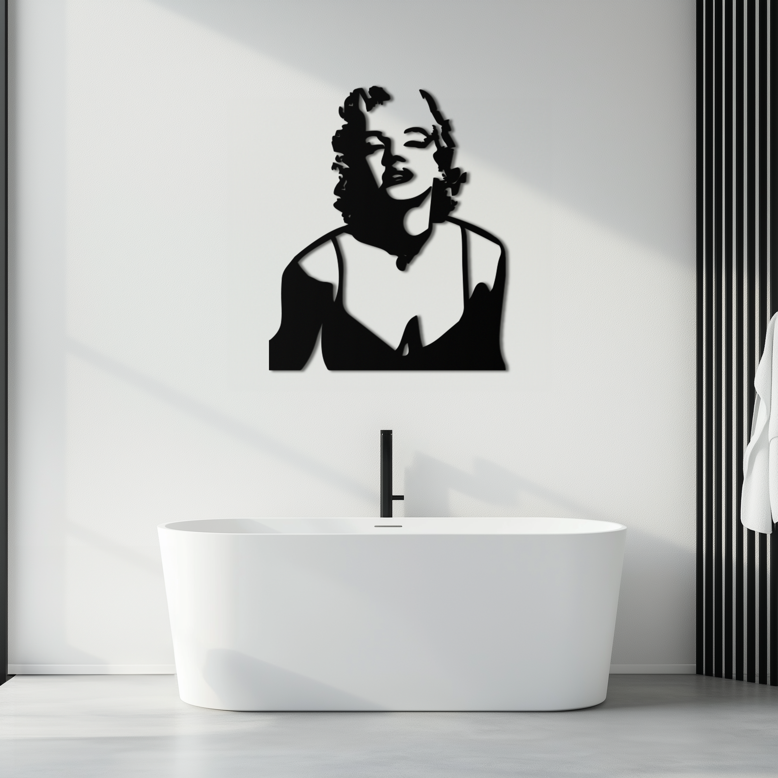 Göz Alıcı Marilyn Monroe Metal Duvar Sanatı – İkonik Pop Art Çelik Dekor - KAF153