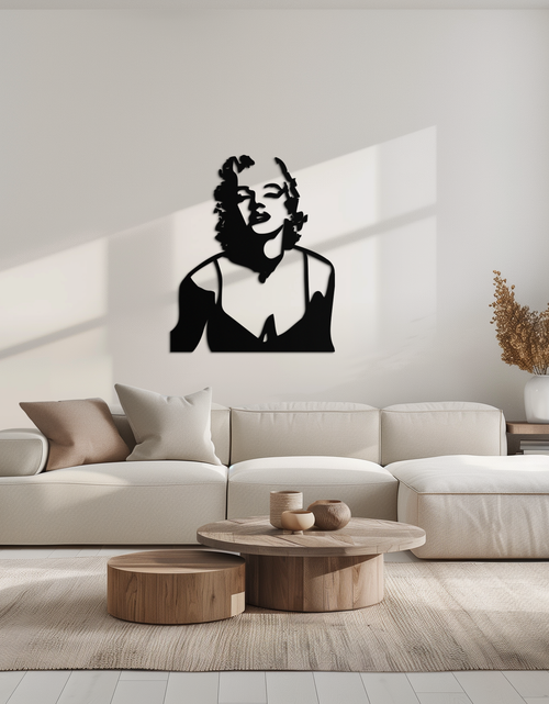 Resmi Galeri görüntüleyicisine yükleyin, Göz Alıcı Marilyn Monroe Metal Duvar Sanatı – İkonik Pop Art Çelik Dekor - KAF153
