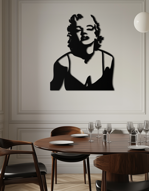 Resmi Galeri görüntüleyicisine yükleyin, Göz Alıcı Marilyn Monroe Metal Duvar Sanatı – İkonik Pop Art Çelik Dekor - KAF153
