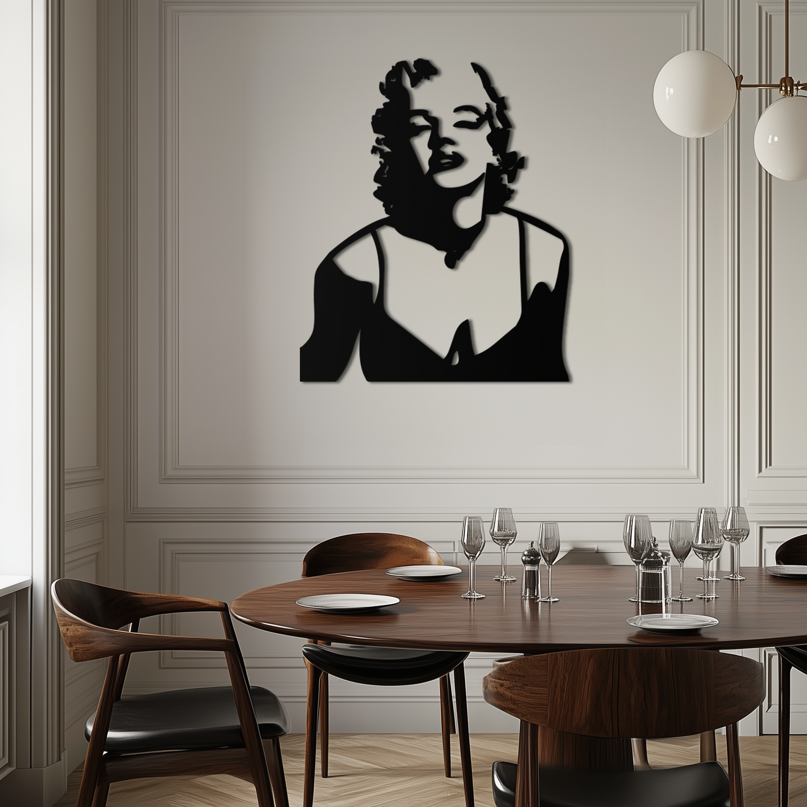 Göz Alıcı Marilyn Monroe Metal Duvar Sanatı – İkonik Pop Art Çelik Dekor - KAF153