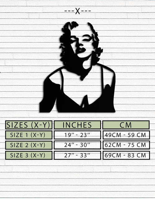 Resmi Galeri görüntüleyicisine yükleyin, Göz Alıcı Marilyn Monroe Metal Duvar Sanatı – İkonik Pop Art Çelik Dekor - KAF153
