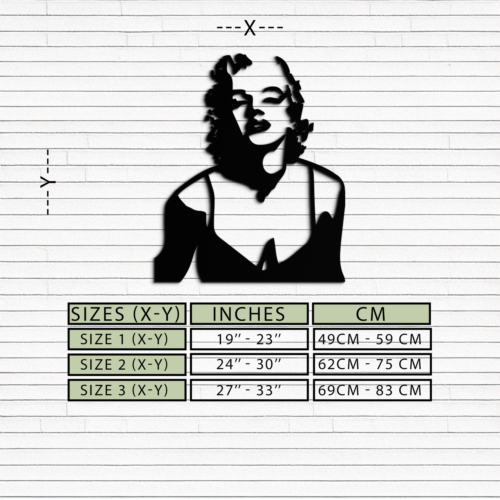 Göz Alıcı Marilyn Monroe Metal Duvar Sanatı – İkonik Pop Art Çelik Dekor - KAF153