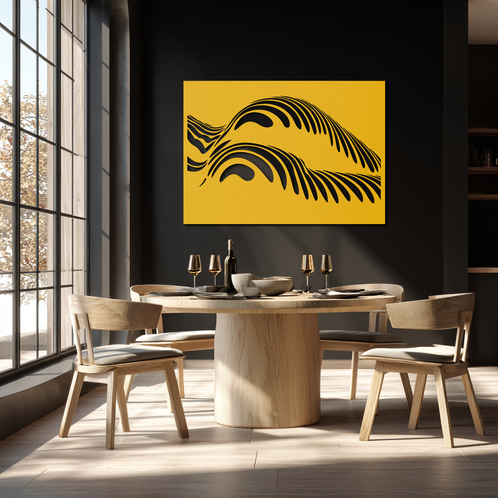 Abstract Female Form Metal Wall Art – Modern Geometric Steel Decor - KAF154