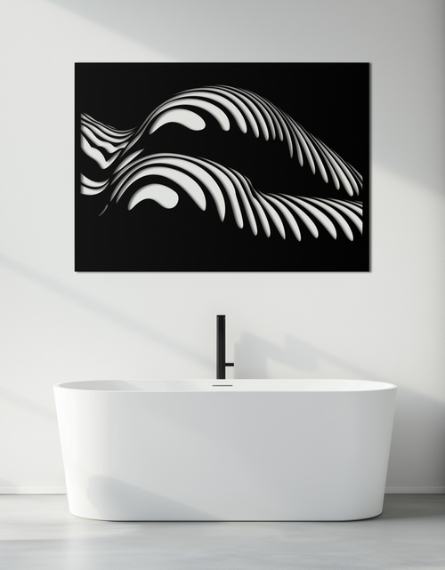 Load image into Gallery viewer, Abstract Female Form Metal Wall Art – Modern Geometric Steel Decor - KAF154
