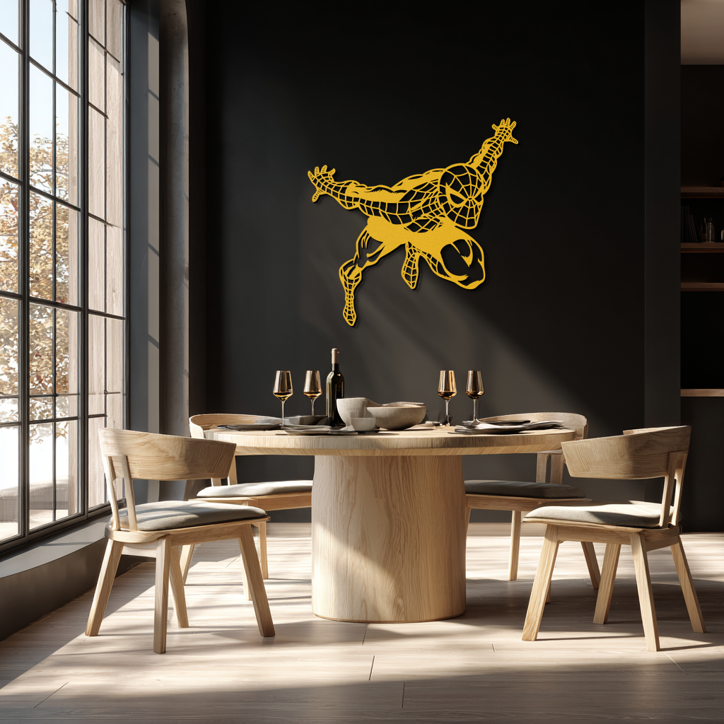 Spider-Man Metal Wall Art - Geometric Superhero Wall Decor - KAF155