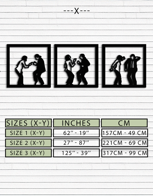 Load image into Gallery viewer, Dancing Silhouettes Metal Wall Art - Modern Minimalist Couple Wall Decor - KAF157
