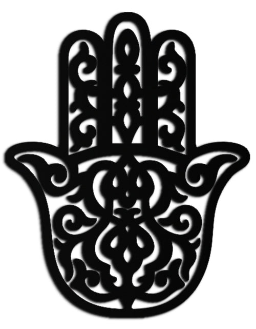 Resmi Galeri görüntüleyicisine yükleyin, Hamsa El Metal Duvar Sanatı - Sembolik Koruma ve Manevi Ev Dekoru - KAF159
