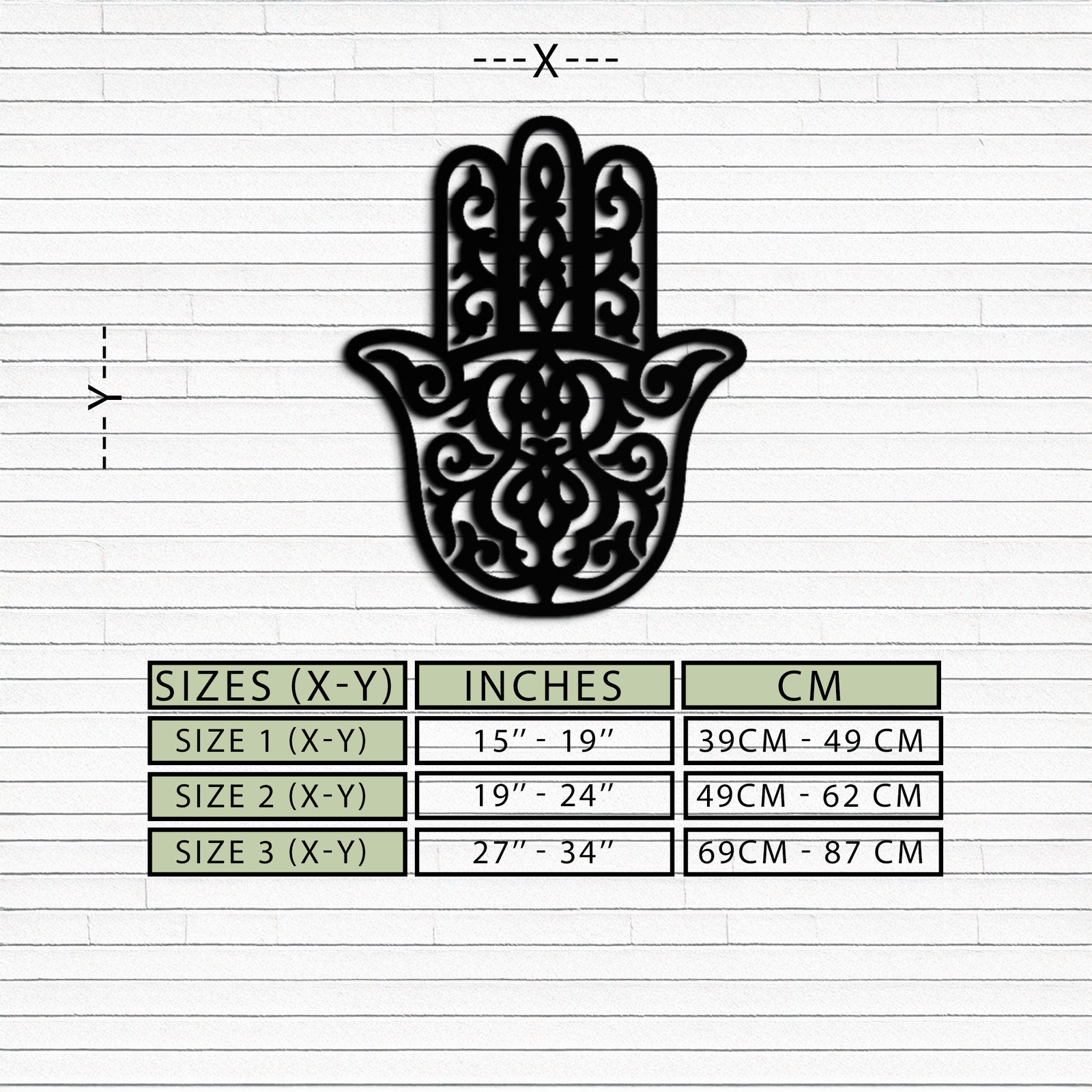 Hamsa El Metal Duvar Sanatı - Sembolik Koruma ve Manevi Ev Dekoru - KAF159