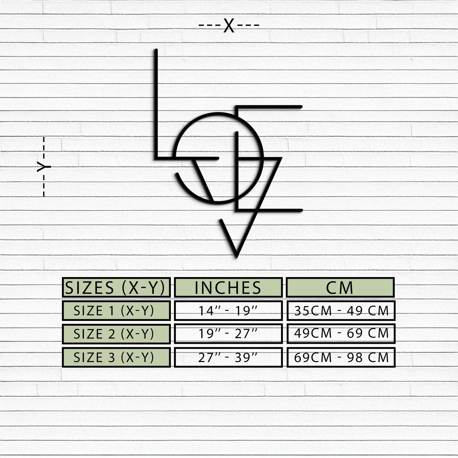 Geometrik LOVE Metal Duvar Sanatı - Modern Minimalist Duvar Dekoru- KAF162