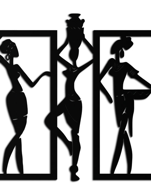 Load image into Gallery viewer, African Women Metal Wall Art - Elegant Tribal Wall Decor- KAF163
