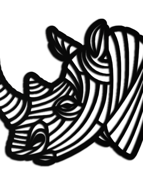 Load image into Gallery viewer, Geometric Rhino Metal Wall Art - Modern Wildlife Decor- KAF164
