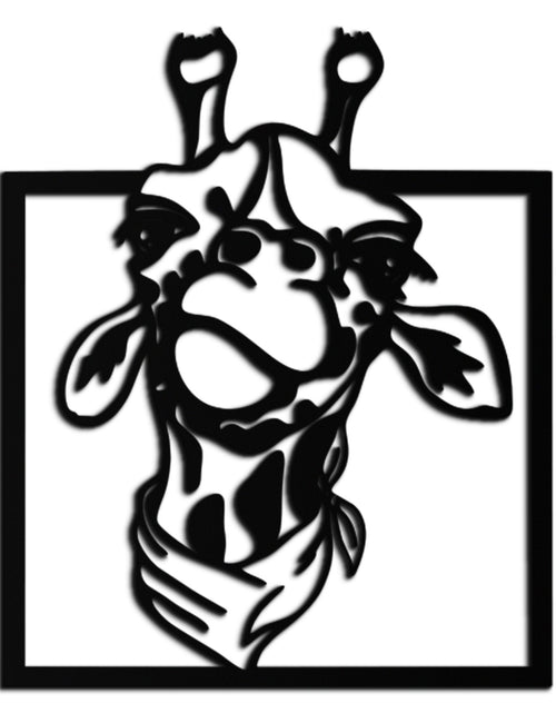 Load image into Gallery viewer, Giraffe Metal Wall Art - Playful Safari Animal Decor- KAF165
