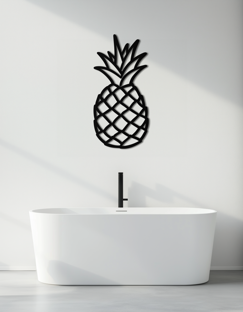 Load image into Gallery viewer, Pineapple Metal Wall Art - Tropical Geometric Home Decor- KAF171
