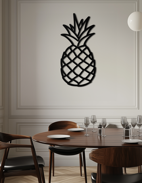 Load image into Gallery viewer, Pineapple Metal Wall Art - Tropical Geometric Home Decor- KAF171
