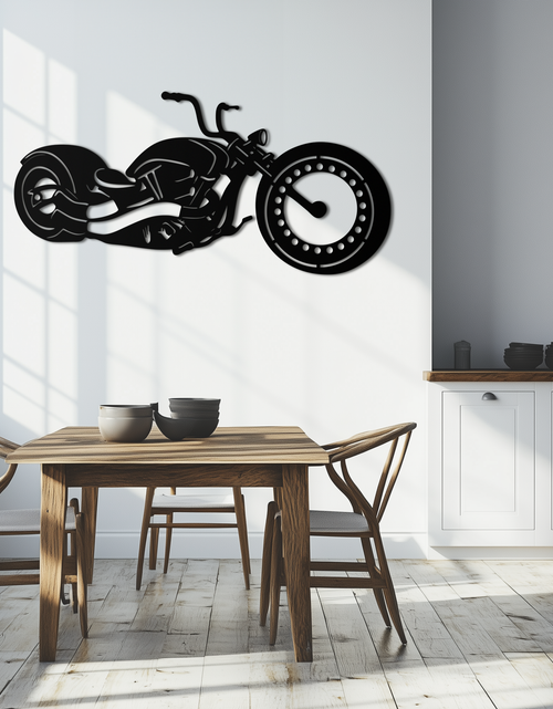 Resmi Galeri görüntüleyicisine yükleyin, Motosiklet Metal Duvar Sanatı - Garaj ve Erkek Mağarası için Motorcu Dekoru - KAF172
