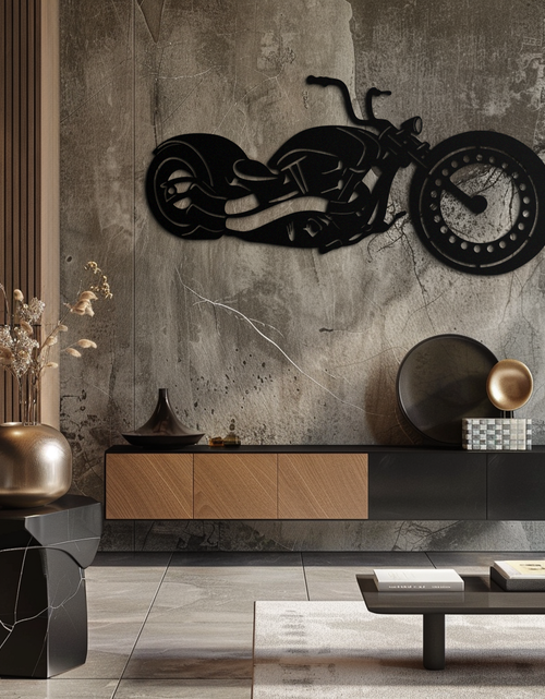 Resmi Galeri görüntüleyicisine yükleyin, Motosiklet Metal Duvar Sanatı - Garaj ve Erkek Mağarası için Motorcu Dekoru - KAF172
