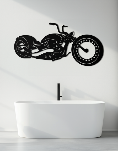 Motosiklet Metal Duvar Sanatı - Garaj ve Erkek Mağarası için Motorcu Dekoru - KAF172