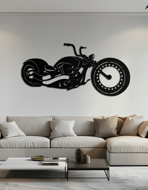 Resmi Galeri görüntüleyicisine yükleyin, Motosiklet Metal Duvar Sanatı - Garaj ve Erkek Mağarası için Motorcu Dekoru - KAF172
