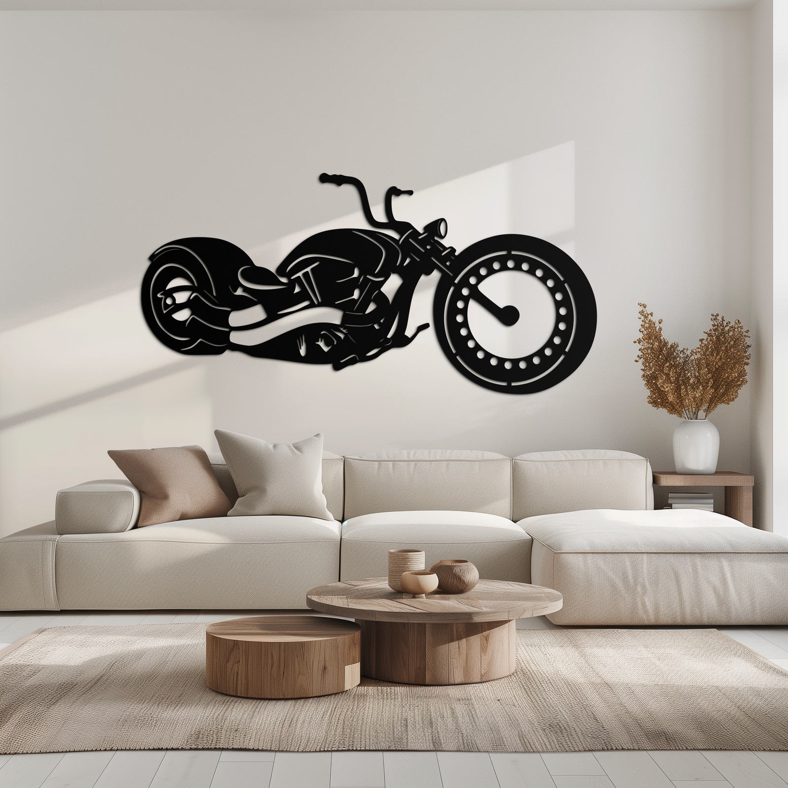 Motosiklet Metal Duvar Sanatı - Garaj ve Erkek Mağarası için Motorcu Dekoru - KAF172
