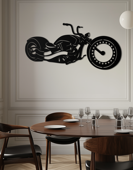 Motosiklet Metal Duvar Sanatı - Garaj ve Erkek Mağarası için Motorcu Dekoru - KAF172