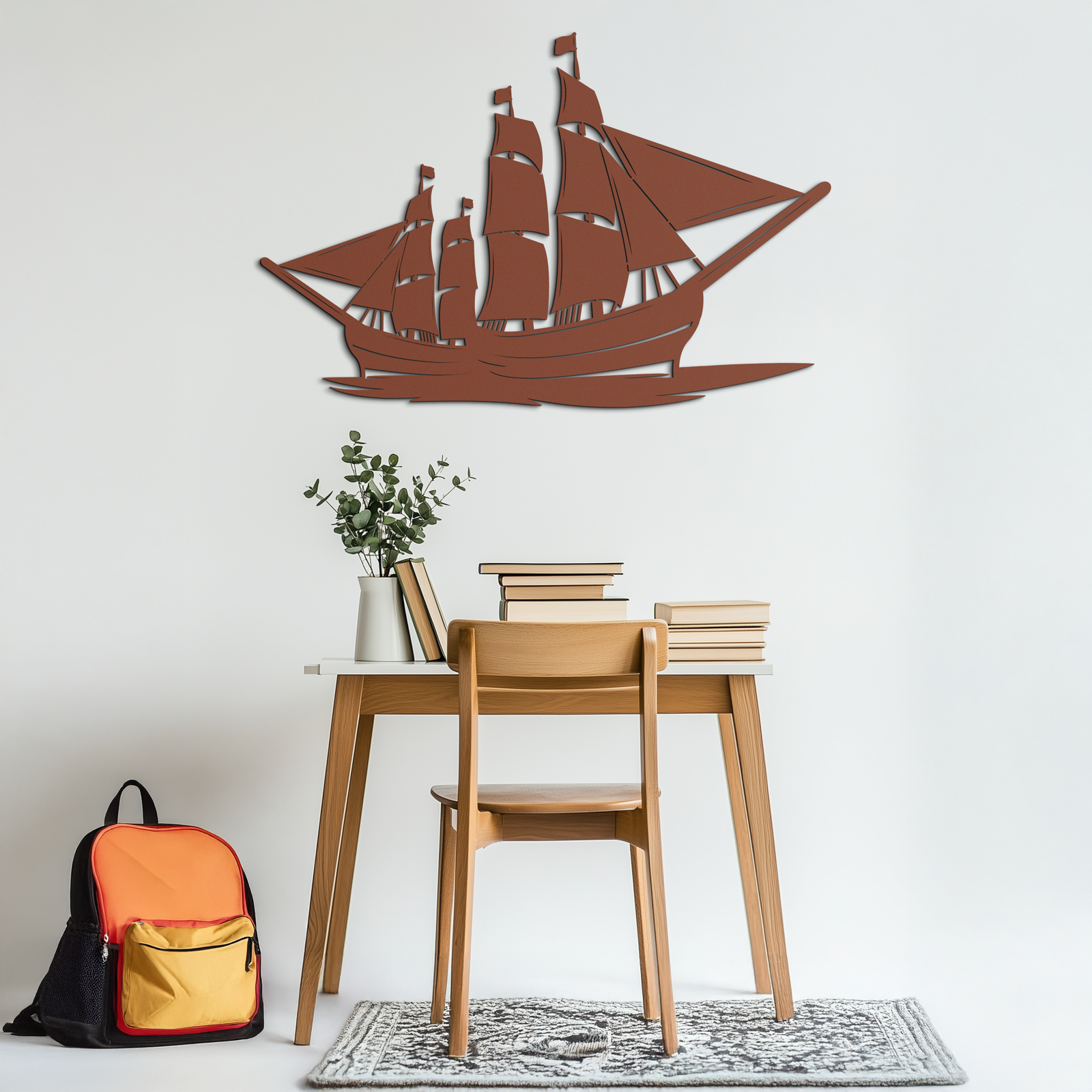 Pirate Ship Metal Wall Art - Nautical Decor for Home & Office- KAF175