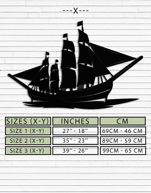 Load image into Gallery viewer, Pirate Ship Metal Wall Art - Nautical Decor for Home &amp; Office- KAF175
