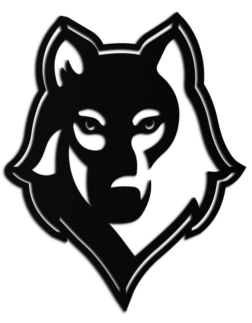 Load image into Gallery viewer, Wolf Metal Wall Art - Geometric Wolf Head Wall Decor- KAF178
