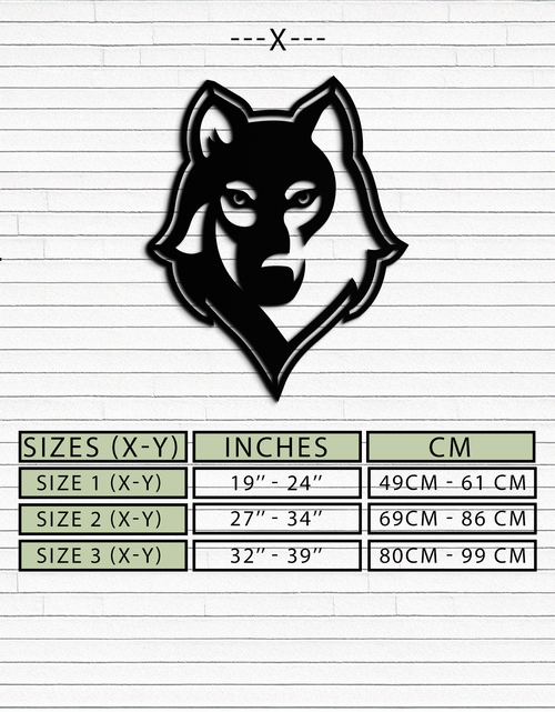 Load image into Gallery viewer, Wolf Metal Wall Art - Geometric Wolf Head Wall Decor- KAF178
