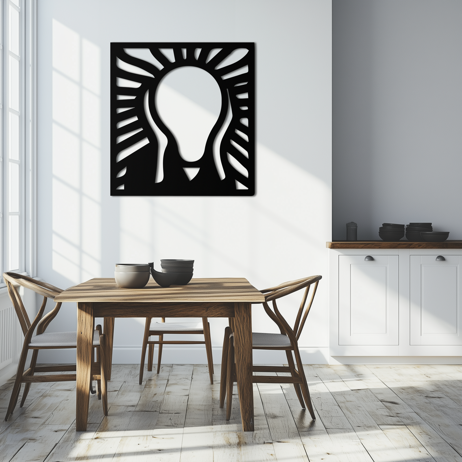 Çığlık Metal Duvar Sanatı - Minimalist Ekspresyonist Dekor- KAF179