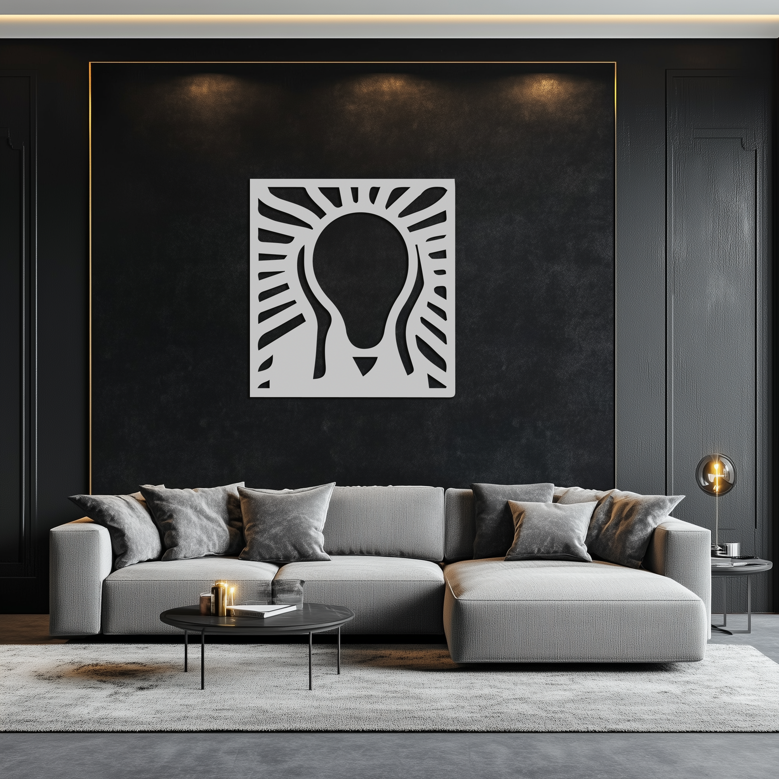 Çığlık Metal Duvar Sanatı - Minimalist Ekspresyonist Dekor- KAF179