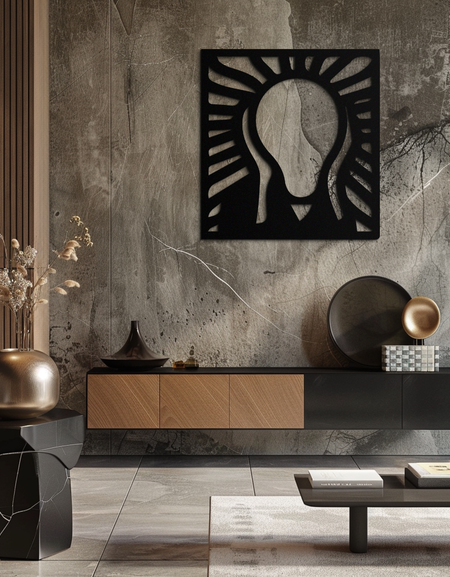 The Scream Metal Wall Art - Minimalist Expressionist Decor- KAF179