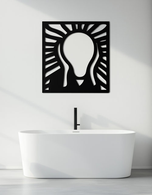 Resmi Galeri görüntüleyicisine yükleyin, Çığlık Metal Duvar Sanatı - Minimalist Ekspresyonist Dekor- KAF179
