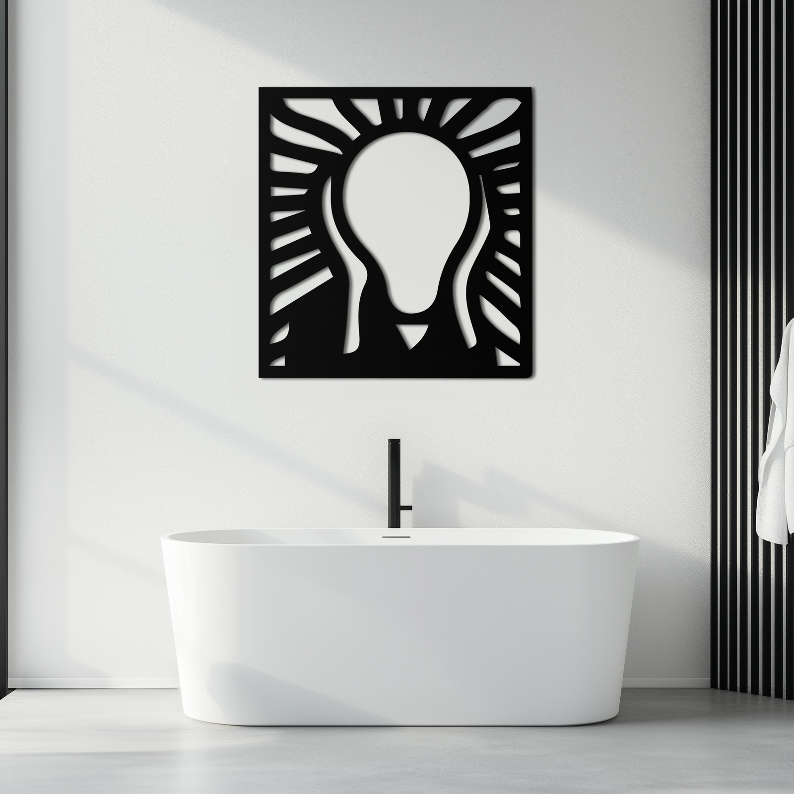 Çığlık Metal Duvar Sanatı - Minimalist Ekspresyonist Dekor- KAF179