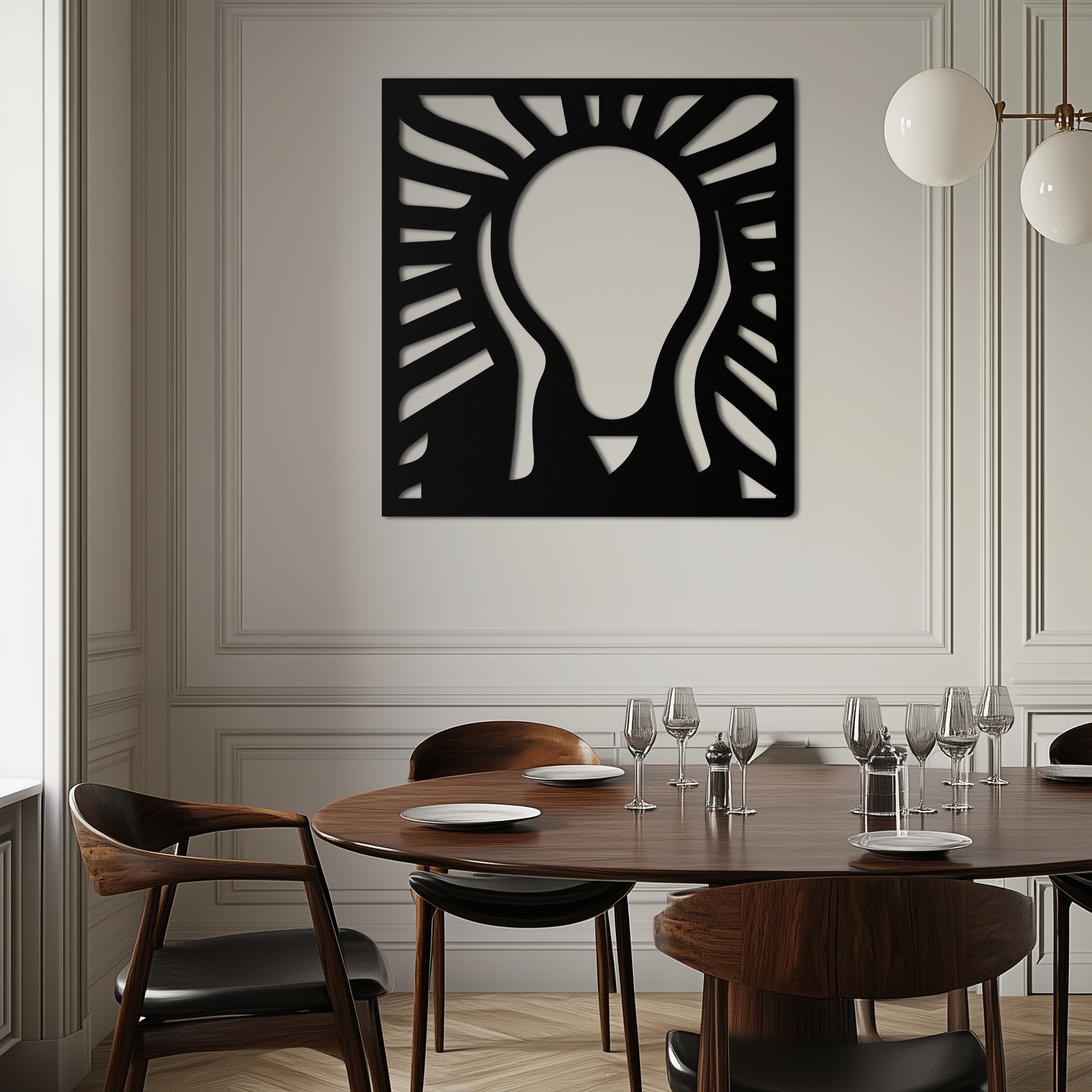 Çığlık Metal Duvar Sanatı - Minimalist Ekspresyonist Dekor- KAF179