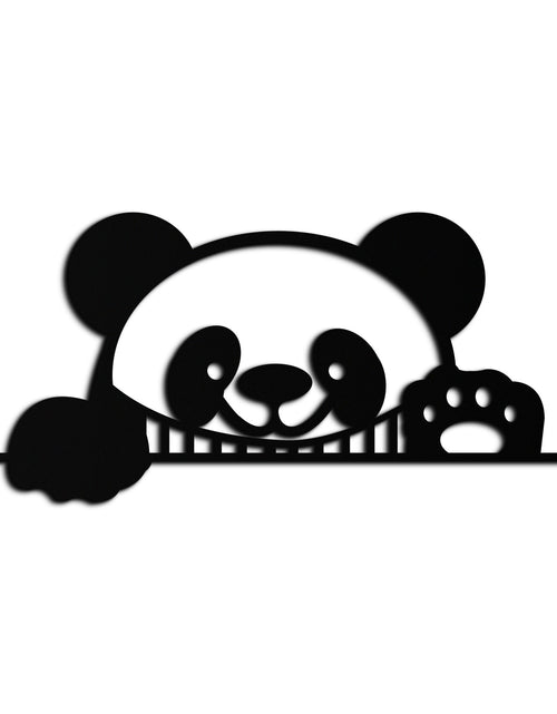 Resmi Galeri görüntüleyicisine yükleyin, Panda Metal Duvar Sanatı - Sevimli Geometrik Panda Dekoru - KAF181
