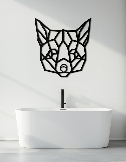 Load image into Gallery viewer, Geometric Fox Metal Wall Art - Modern Minimalist Decor- KAF182
