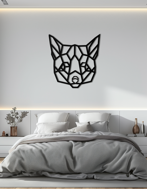 Load image into Gallery viewer, Geometric Fox Metal Wall Art - Modern Minimalist Decor- KAF182
