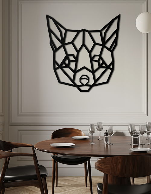 Load image into Gallery viewer, Geometric Fox Metal Wall Art - Modern Minimalist Decor- KAF182
