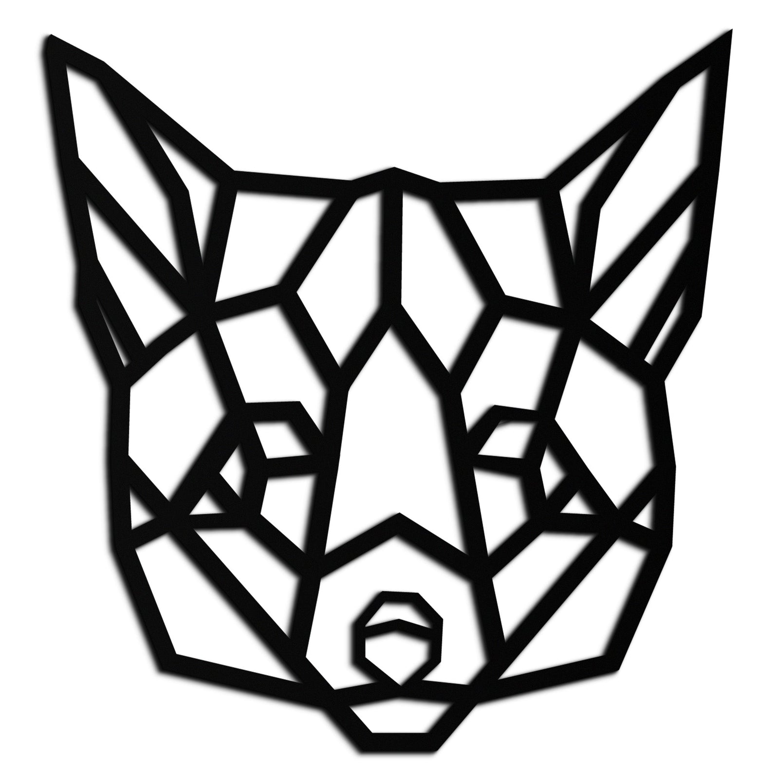 Geometric Fox Metal Wall Art - Modern Minimalist Decor- KAF182