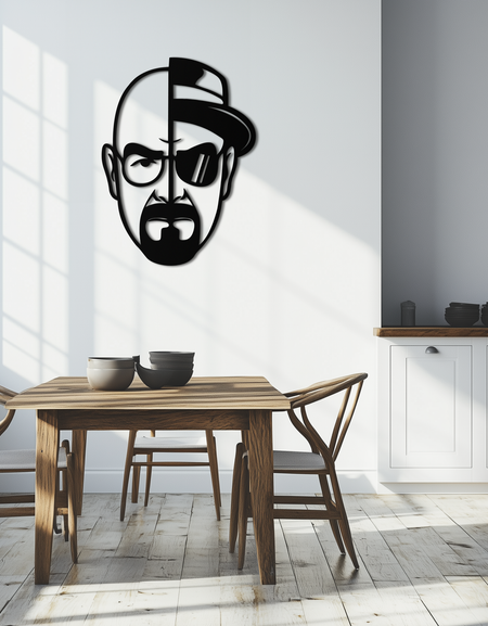 Walter White Metal Duvar Sanatı - İkonik TV Şovu Dekoru- KAF183