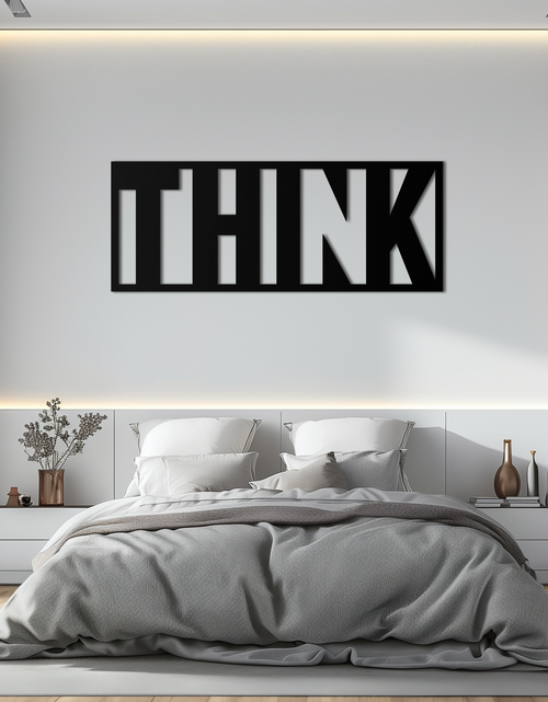 Load image into Gallery viewer, THINK&quot; Metal Wall Art - Minimalist Inspirational Decor- KAF184
