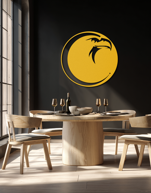 Load image into Gallery viewer, Eagle Moon Metal Wall Art - Majestic and Bold Decor- KAF185
